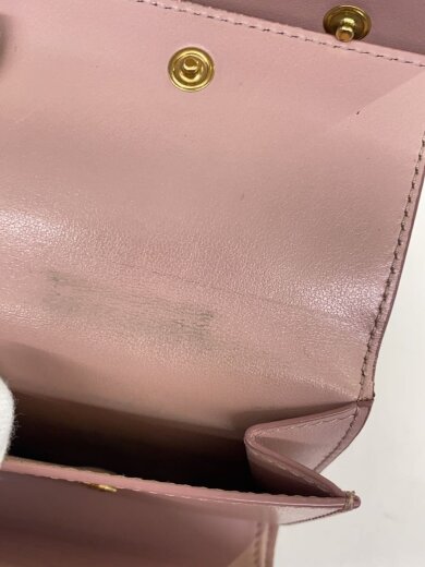 商品画像：3つ折り財布/レザー/PNK/無地/レディース 9