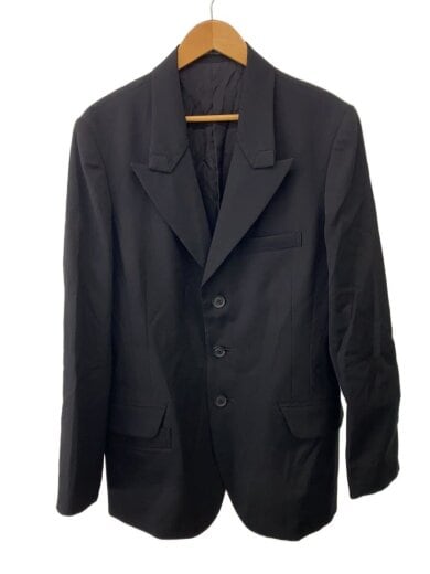 商品画像：WOOL GABARDINE STITCH LAPEL JACKET/2/ウール/BLK/HM-J07-100 1