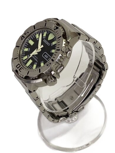 商品画像：自動巻腕時計/アナログ/ステンレス/BLK/SLV/SS/7S26-0350 2