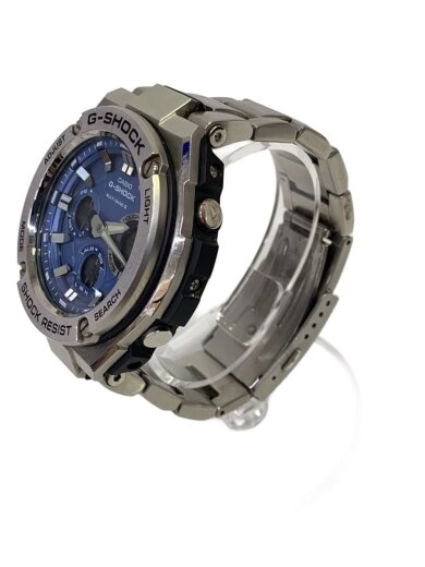 商品画像：ソーラー腕時計・G-SHOCK/デジアナ/ステンレス/BLU/SLV/SS 2