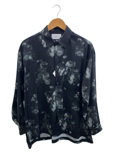 商品画像：長袖シャツ/2/ポリエステル/BLK/花柄/108300009 1