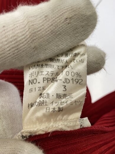 商品画像：長袖ブラウス/3/ポリエステル/RED 4