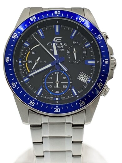 商品画像：クォーツ腕時計/アナログ/BLK/SLV/efv-540 1