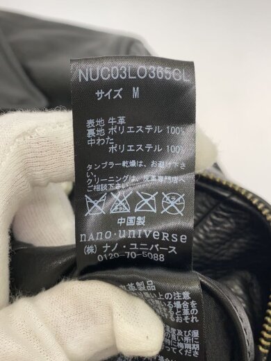 商品画像：レザージャケット・ブルゾン/M/牛革/BLK/NUC03LO365CL// 3