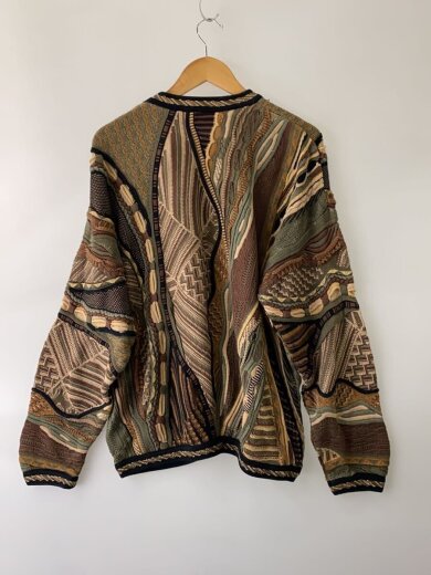 商品画像：ニット・セーター(厚手)/XL/コットン/BRW/総柄 2