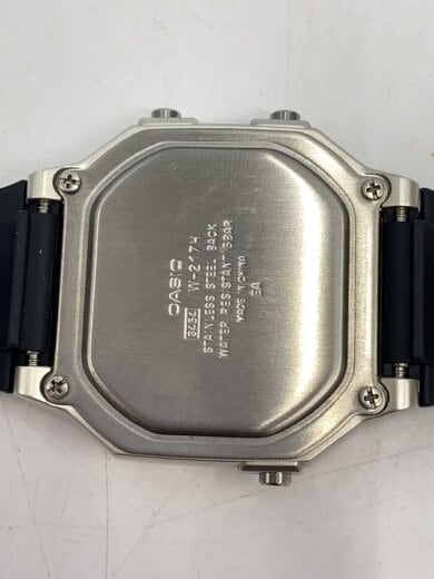 商品画像：クォーツ腕時計/デジタル/ラバー/SLV/BLK/W-217H// 3