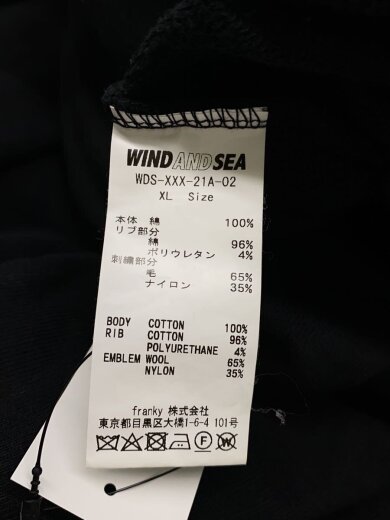 商品画像：パーカー/XL/コットン/BLK/WDS-XXX-21A-02// 4