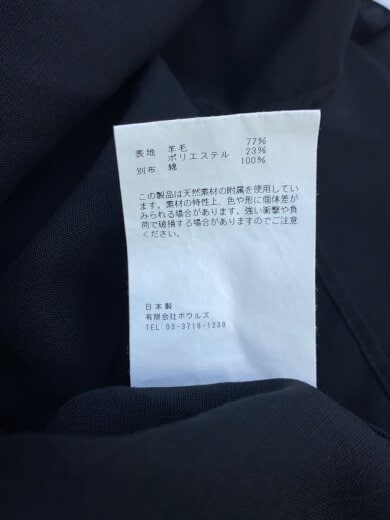 商品画像：長袖ブラウス/1/ウール/BLK/無地/211-15129-008 4