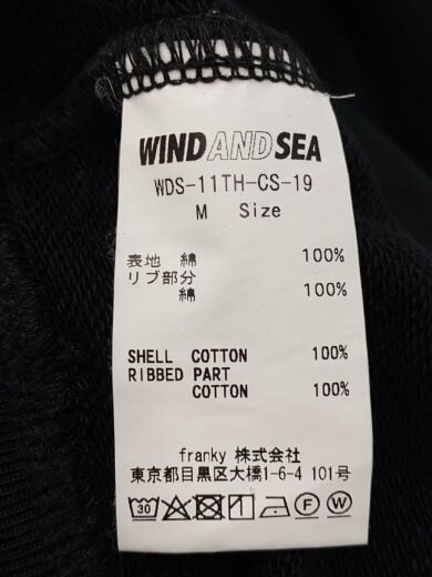 商品画像：スウェット/M/コットン/BLK/WDS-11TH-CS-19// 4