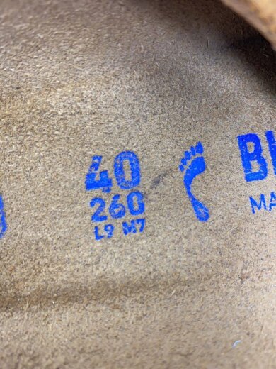 画像：BIRKENSTOCKサンダル/40/CML/スウェード/靴/スリッパ/草履/革/シューズ/夏/茶色/26.0/7