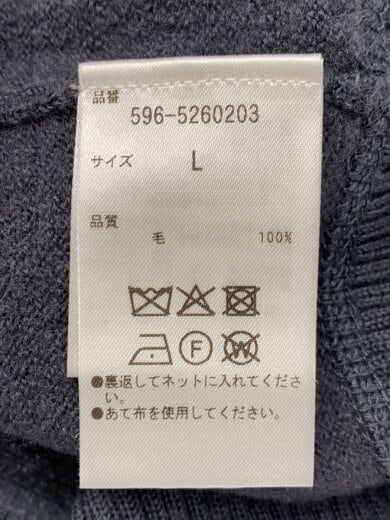 商品画像：ニット・セーター(厚手)/L/ウール/SLV/596-5260203 4