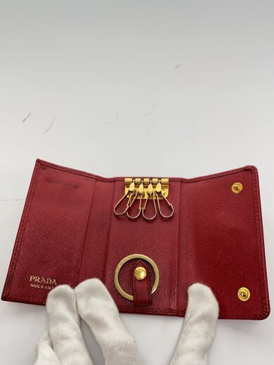 商品画像：キーケース/レザー/RED/無地/レディース/4連 4