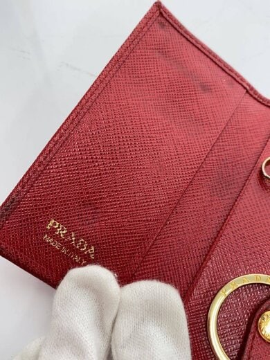 商品画像：キーケース/レザー/RED/無地/レディース/4連 5