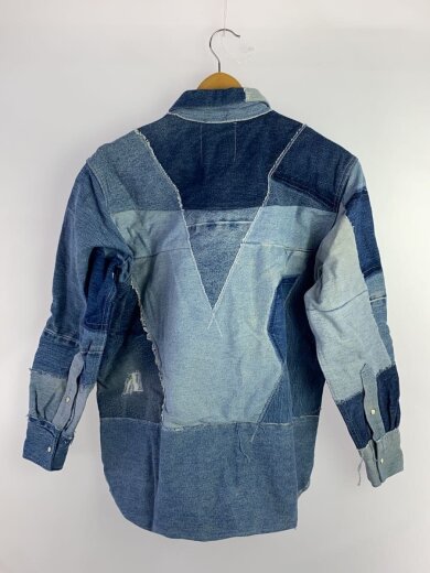 商品画像：Gジャン/S/コットン/IDG/SH-SV-ZA-1002/デニムパッチワーク 2