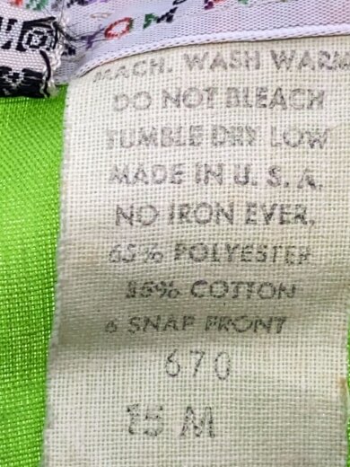 商品画像：ウエスタンシャツ/USA製/長袖シャツ/M/ポリエステル/GRN 4