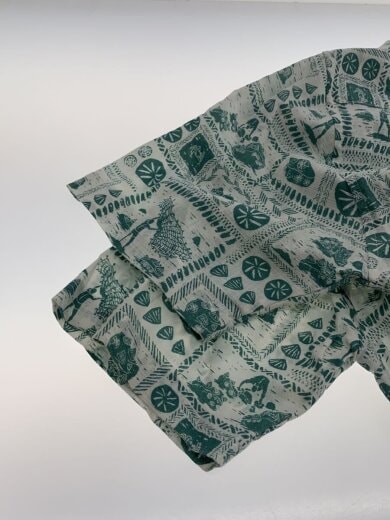 商品画像：アロハシャツ/S/ヘンプ/WHT/総柄/52550 6