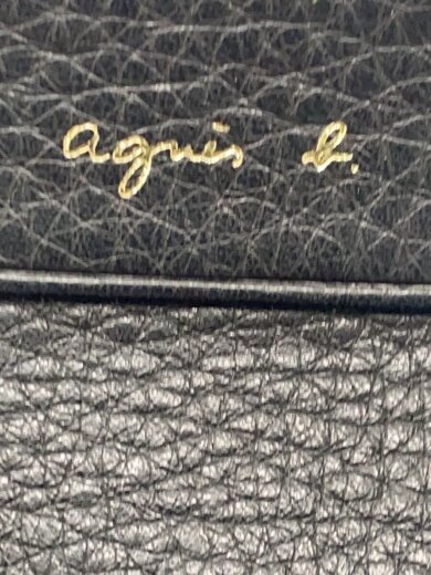 商品画像：3つ折り財布/レザー/BLK/無地/レディース 3