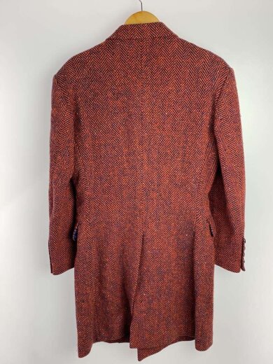 商品画像：ヘリンボーンダブルブレストコート/36/ウール/RED/1801513-07 2