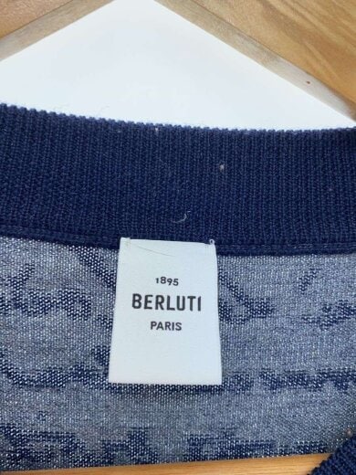 商品画像：ニット・セーター(薄手)/XS/ウール/NVY/総柄 3