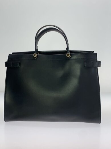 商品画像：ハンドバッグ/レザー/BLK/無地/G7851/ショルダーストラップ欠品 3