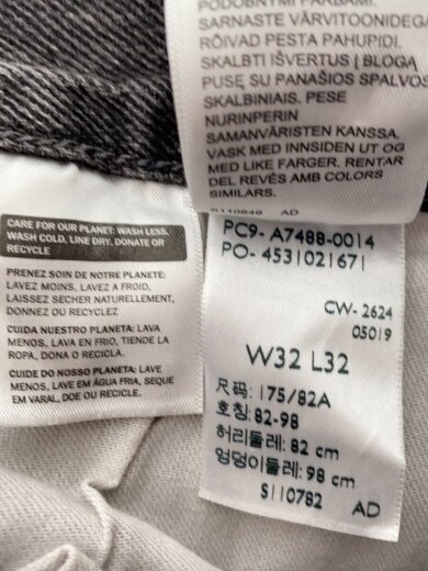 商品画像：ストレートパンツ/32/デニム/GRY/pc9-a7488-0014 7