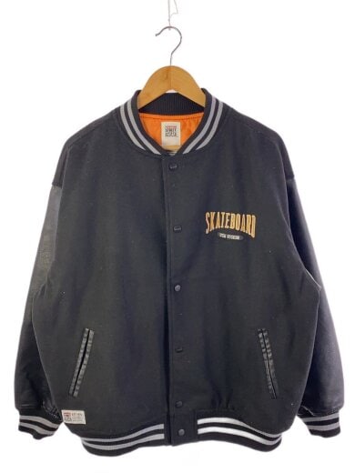 商品画像：スタジャン/L/ポリエステル/BLK/2905009-101/袖切替 1