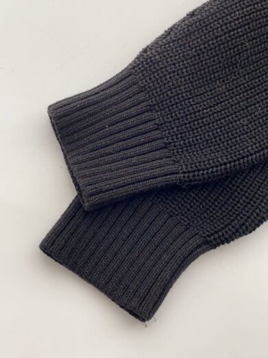 商品画像：スモールボックスロゴ/ニット・セーター(厚手)/L/コットン/BLK/無地 6