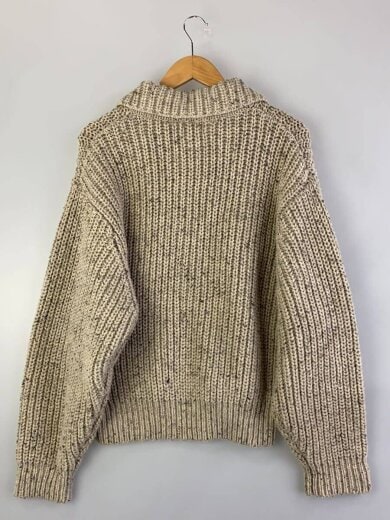商品画像：ニット・セーター(厚手)/--/アクリル/BEG/無地/24a1-rjk07/ジップアップ// 2