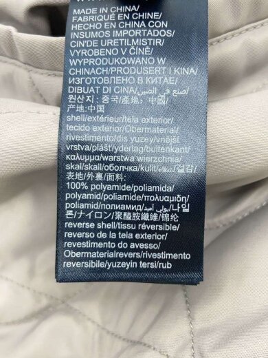 商品画像：リバーシブルキルティングジャケット/L/ポリエステル/GRY/5100024134// 4