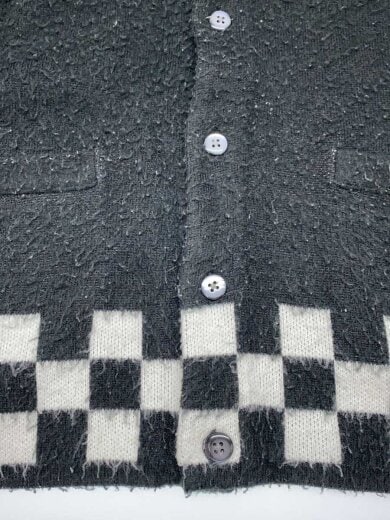 商品画像：カーディガン(厚手)/M/アクリル/BLK/21SS/Brushed Check Board 6