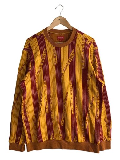 商品画像：Textured Stripe Crewneck/ニット・セーター(薄手)/L/コットン/ORN 1