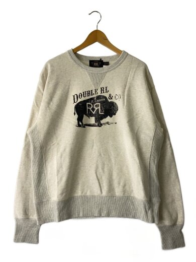 商品画像：スウェット/XL/コットン/グレー/バイソンプリント/両V/袖ヨゴレ有// 1
