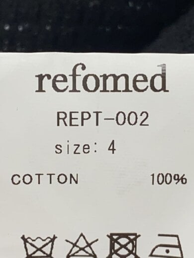 画像：refomedAZEAMI THERMAL PANTS/畦編みサーマルパンツ/4/コットン/BLK/REPT-0025