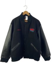 GAME SPORTWEAR/スタジャン/L/ウール/BLK/レザー切替