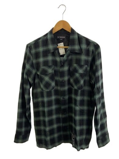 商品画像：長袖シャツ/L/レーヨン/GRN 1