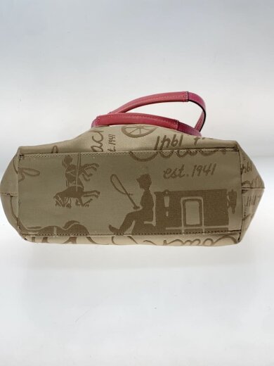 商品画像：トートバッグ_キャメル/キャンバス/BEG/総柄 4