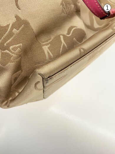 商品画像：トートバッグ_キャメル/キャンバス/BEG/総柄 7