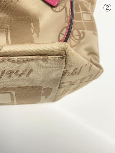 商品画像：トートバッグ_キャメル/キャンバス/BEG/総柄 8