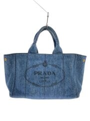 PRADA プラダ　CANAPA/トートバッグ/デニム/BLU/無地