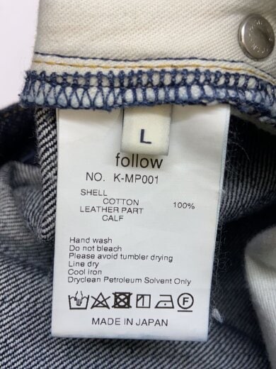 商品画像：follow/ストレートパンツ/L/デニム/IDG/K-MP001 5
