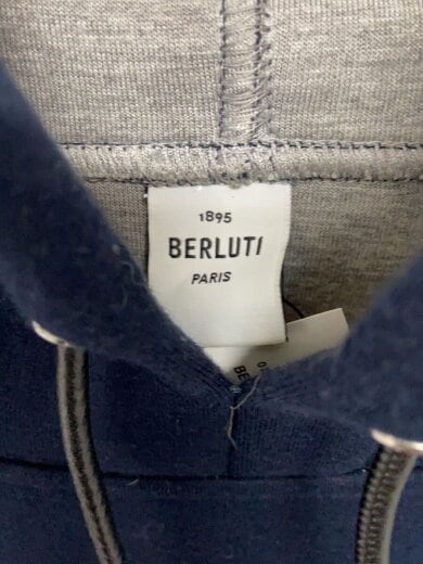 商品画像：BERLUTI ベルルッティ ビッグロゴ/プルパーカー/S/レーヨン/NVY/R19JHL20JACY 3