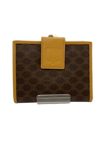 商品画像：CELINE セリーヌ　2つ折り財布/PVC/BRW/総柄/マカダム 1