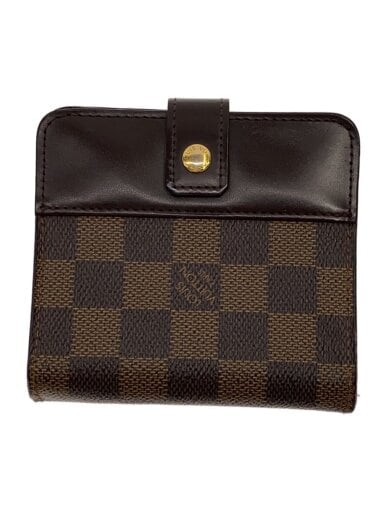 商品画像：コンパクト・ジップ_ダミエ・エベヌ/PVC/BRW/総柄/レディース// 1