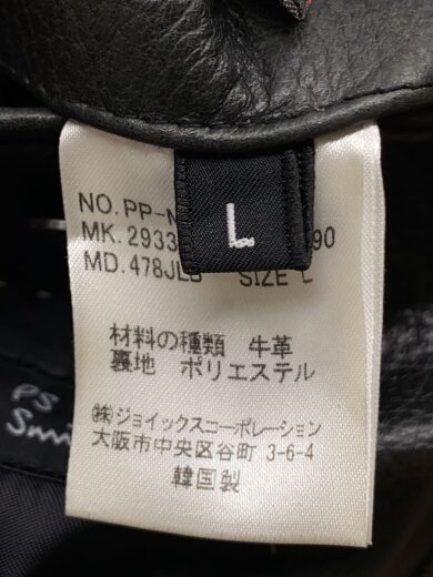 商品画像：レザージャケット・ブルゾン/L/レザー/BLK/無地/PP-MN-63929// 4