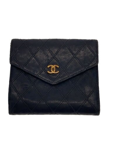 商品画像：CHANEL シャネル　2つ折り財布/ピコローレ/BLK/使用感有// 1