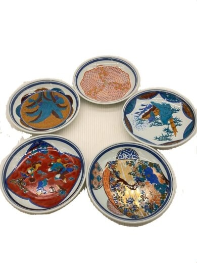 商品画像：皿/5点セット/WHT/九谷焼 1