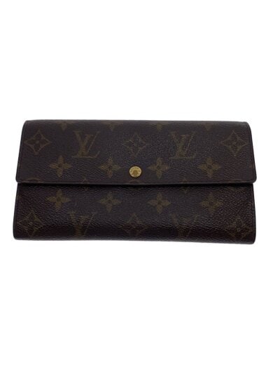 商品画像：1)ポシェット・ポルト・モネ・クレディ_モノグラム・キャンバス/PVC/BRW/モノグラム/レディース 1