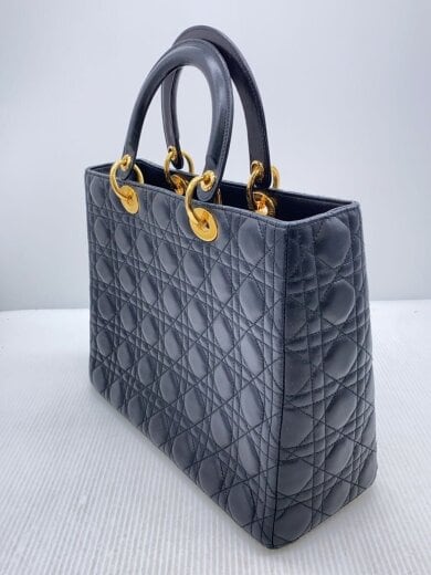 商品画像：レディディオール ラージ カナージュ/ハンドバッグ/--/BLK/無地// 3