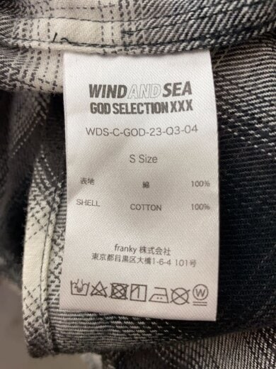 商品画像：長袖シャツ/S/コットン/BLK/チェック/WDS-C-GOD-23-Q3-04// 4