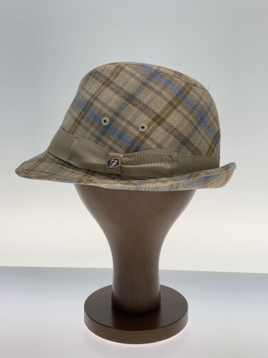 画像：Borsalinoハット/--/リネン/CRM/ストライプ/メンズ/bs156-13s002